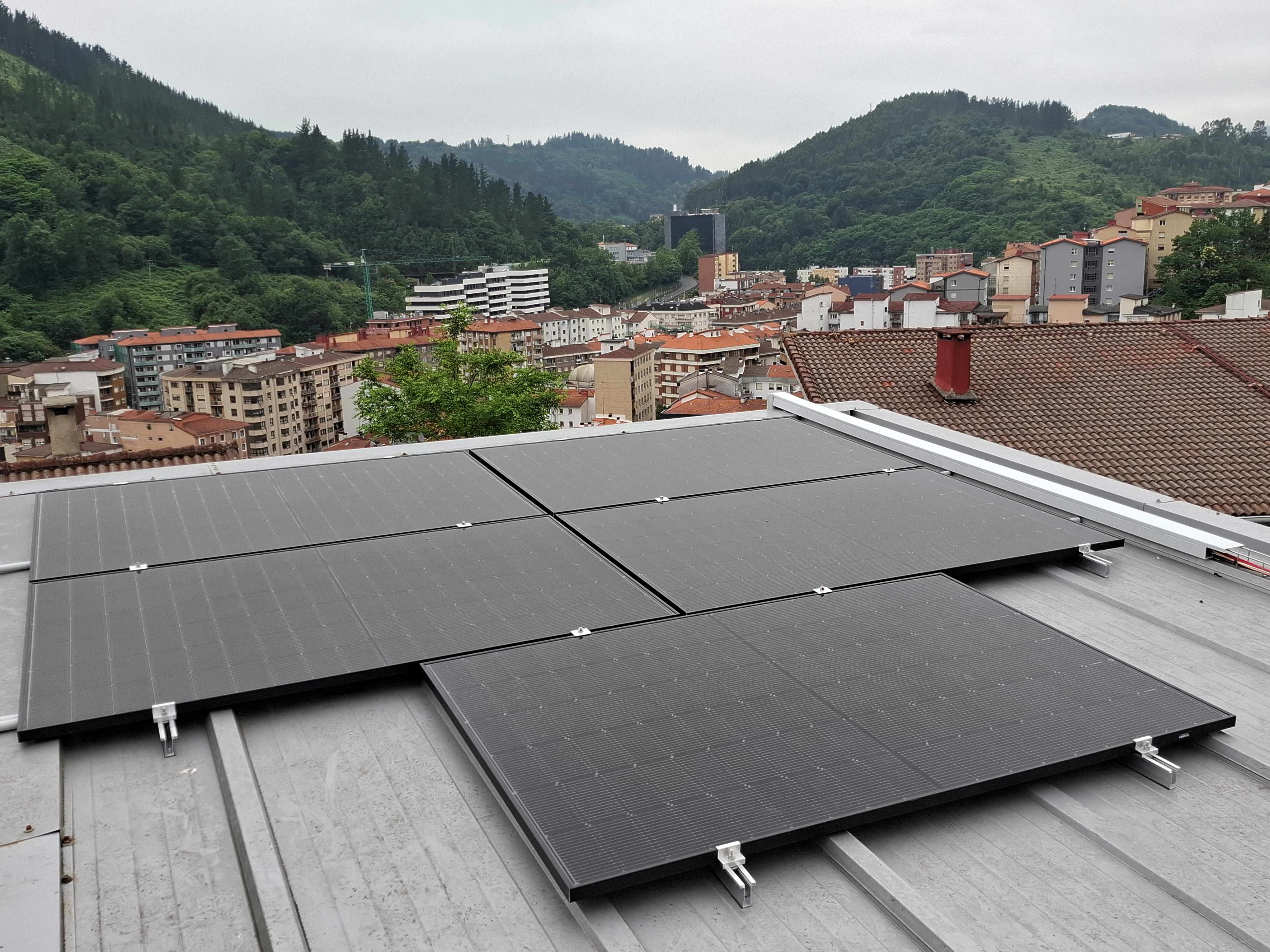 Solar Pannels installed on the roof of the local school